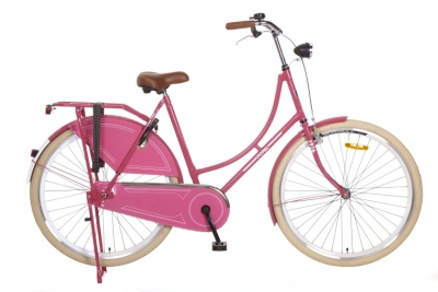 Foto van Popal omafiets 28 inch 57 cm dames terugtraprem roze via internet-bikes