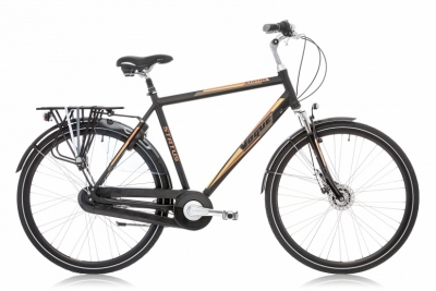 Foto van Vogue status 28 inch 53 cm heren 7v rollerbrakes zwart/bruin via internet-bikes