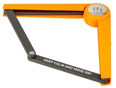 Foto van Axa vouwslot toucan 4 schakels 800 x 8 mm oranje via internet-bikes