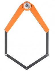 Axa vouwslot toucan 6 schakels 1200 x 8 mm oranje  internet-bikes