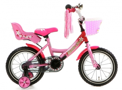 Popal little miss 14 inch 24 cm meisjes terugtraprem roze  internet-bikes