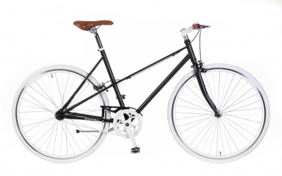Foto van Popal fixed gear 28 inch 50 cm dames v brake matzwart via internet-bikes