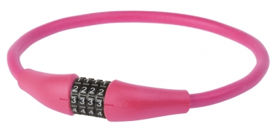 M wave kabelslot d 12.9mem vormgeheugen 900 x 12 mm roze  internet-bikes