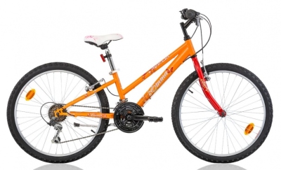 Foto van Marlin emma 24 inch 27 cm meisjes 18v v brake oranje/rood via internet-bikes