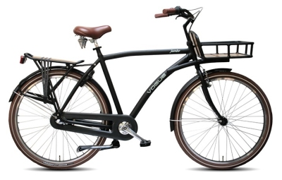 Foto van Vogue jumbo 28 inch 53 cm heren 3v terugtraprem matzwart via internet-bikes