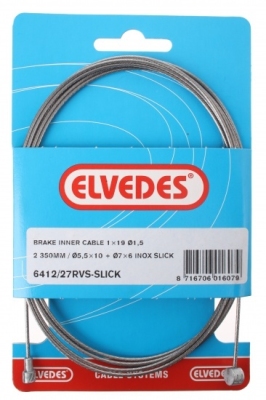 Foto van Elvedes binnenkabel rem achter 2350 x 1,5 mm zilver via internet-bikes