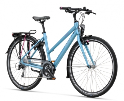 Foto van Batavus zonar 28 inch 61 cm dames 27v v brake mat blauw via internet-bikes