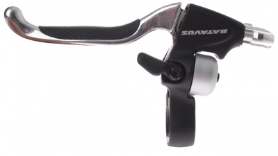 Batavus remgreep met bel v brake links 3 vinger zwart/zilver  internet-bikes