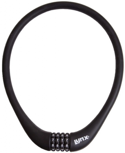 Foto van Lynx kabelslot combinatie 700 x 15 mm zwart via internet-bikes