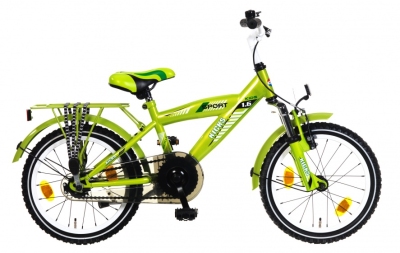 Popal kicks 16 inch 26 cm jongens terugtraprem groen  internet-bikes