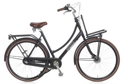 Foto van Popal daily dutch prestige 28 inch 57 cm dames 3v rollerbrakes matzwart via internet-bikes