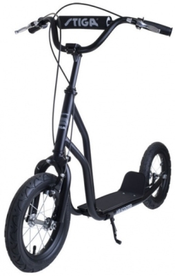 Foto van Stiga air scooter 12 inch junior knijprem zwart via internet-bikes