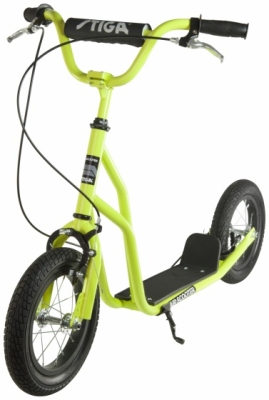 Foto van Stiga air scooter 12 inch junior knijprem groen via internet-bikes
