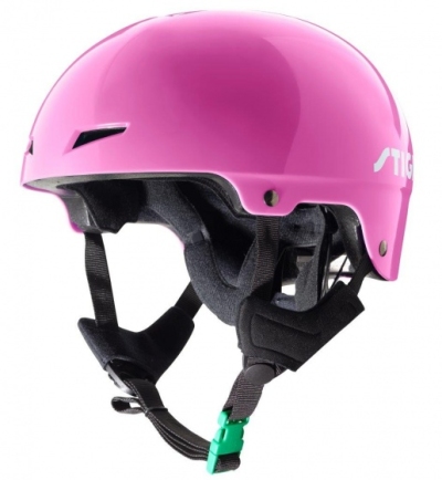 Foto van Stiga fietshelm play plus meisjes roze maat 50/51 cm via internet-bikes
