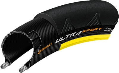 Foto van Continental buitenband ultra sport 2 28 x 1.00 (25 622) vouw zw/ge via internet-bikes