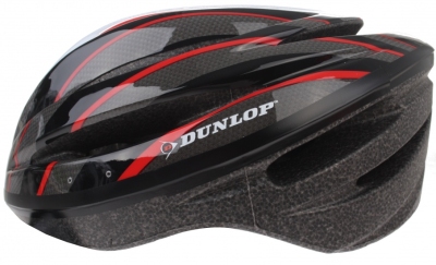 Foto van Dunlop fietshelm rood/zwart maat l (58/60 cm) via internet-bikes