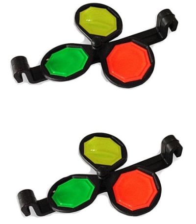 Foto van Bicycle gear spaakreflectors 2 stuks groen/rood/geel via internet-bikes