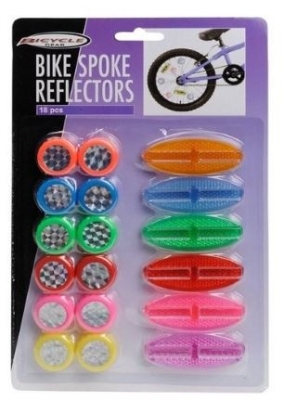 Bicycle gear spaakreflector multicolor 18 stuks  internet-bikes