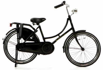 Foto van Popal omafiets 22 inch 36 cm meisjes terugtraprem zwart via internet-bikes
