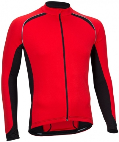 Foto van Avento fietsshirt lange mouw heren rood/zwart/wit maat s via internet-bikes