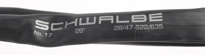 Foto van Schwalbe binnenband 28 inch (28/47 622/635) dv 40 mm zwart via internet-bikes