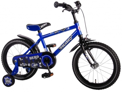 Foto van Volare hero 16 inch 25,5 cm jongens terugtraprem blauw via internet-bikes