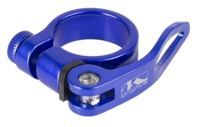 Foto van M wave zadelpenklem clampy qr 31,8 mm aluminium blauw via internet-bikes