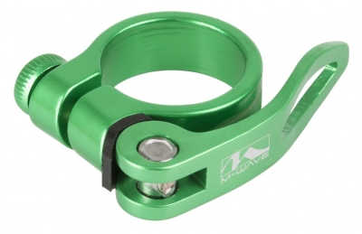 Foto van M wave zadelpenklem clampy qr 31,8 mm aluminium groen via internet-bikes