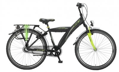 Foto van Altec speed 26 inch 42 cm jongens 3v terugtraprem zwart/lime via internet-bikes