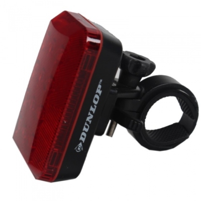 Foto van Dunlop achterlicht led batterij 7,5 cm rood via internet-bikes