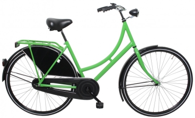 Foto van Burgers omafiets 28 inch 50 cm dames terugtraprem groen/zwart via internet-bikes
