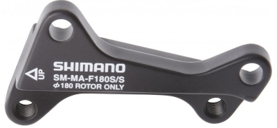 Foto van Shimano remschijf adapter is is achter 180 mm zwart via internet-bikes