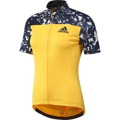 Foto van Adidas fietsshirt trailrace ss dames geel maat xs via internet-bikes
