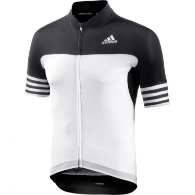 Foto van Adidas fietsshirt adistar ss heren zwart/wit maat xs via internet-bikes