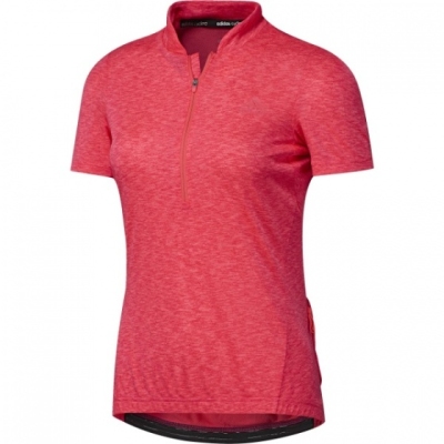 Foto van Adidas fietsshirt response ss korte mouw dames rood mt s via internet-bikes