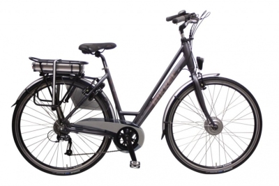 Foto van Bikkel ibee sy 28 inch 56 cm dames 9v v brake mat grijs via internet-bikes