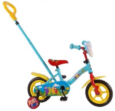Foto van Teletubbies kinderfiets 10 inch 18 cm junior terugtraprem blauw via internet-bikes