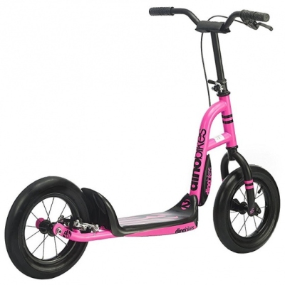 Foto van Dino step urban 12 inch junior cantilever roze via internet-bikes