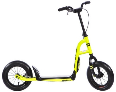 Foto van Dino step urban 12 inch junior cantilever geel via internet-bikes