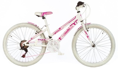 Foto van Aurelia game kit 24 inch 32 cm meisjes 6v v brake roze/wit via internet-bikes