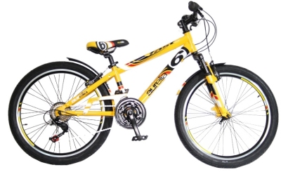 Foto van Aurelia fast verende voorvork 24 inch 32 cm jongens 18v v brake geel via internet-bikes